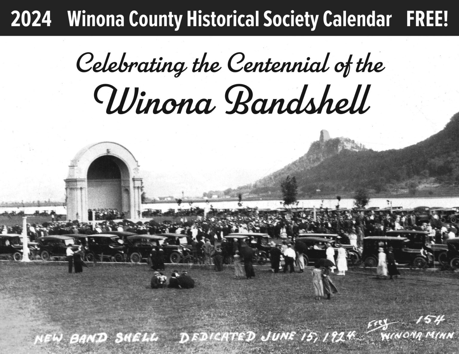 WCHS 2024 Calendar Honors Winona Bandshell Centennial Winona